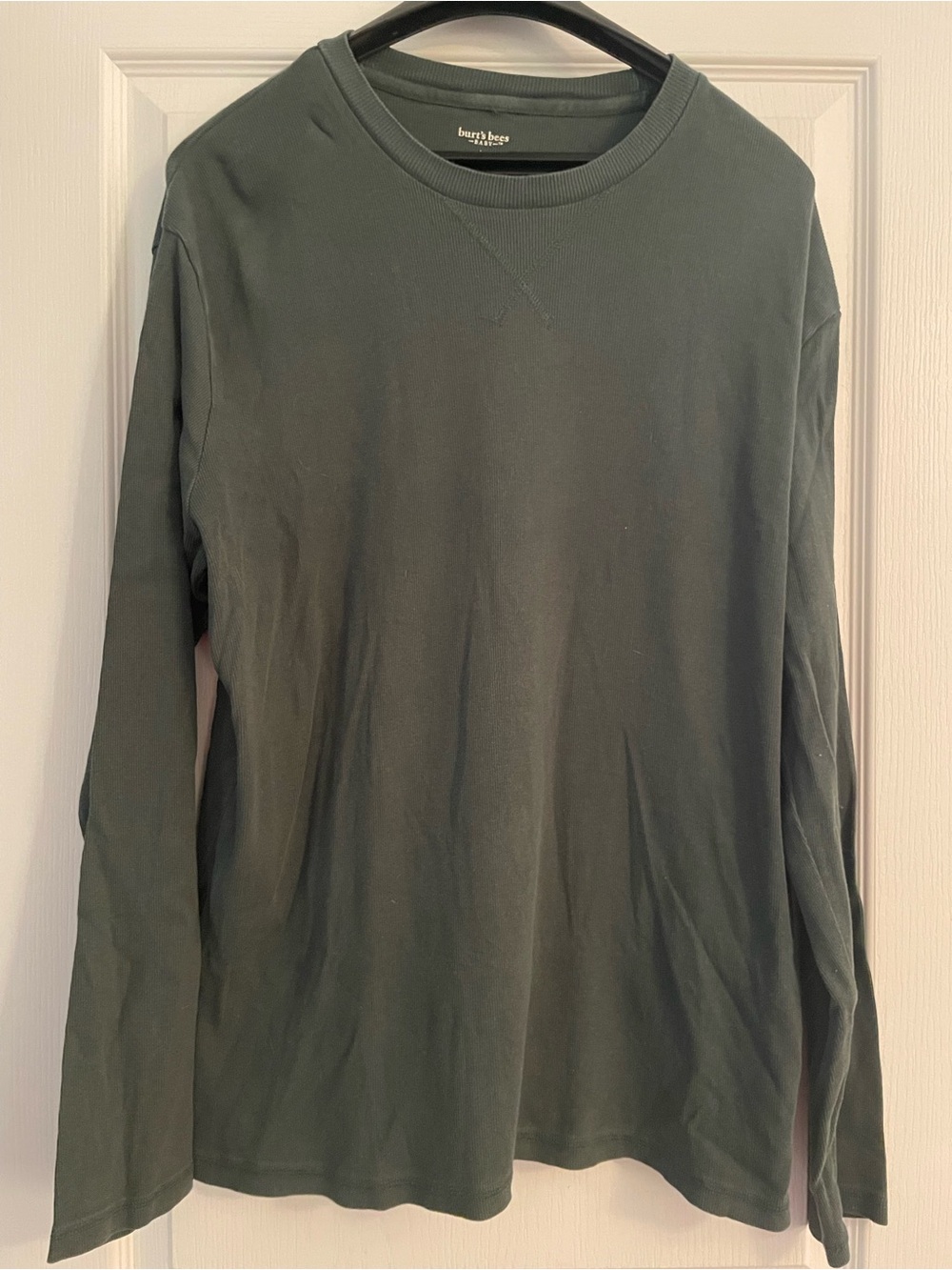 Burt's Bees Men’s Long-Sleeve Crewneck Shirt - Olive Green
